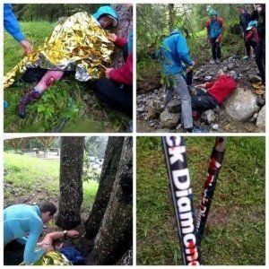 Eerste hulp bij een buitensportongeval in het veld